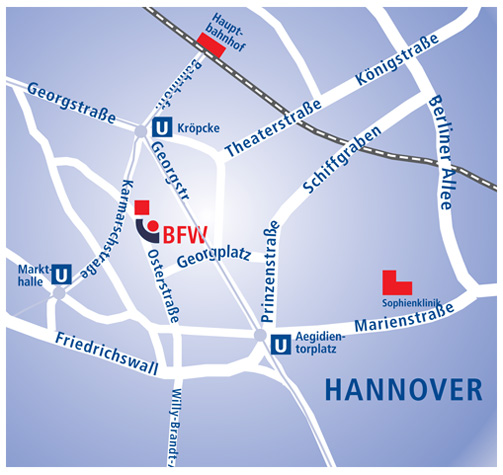 Anfahrt zur Geschäftsstelle Hannover