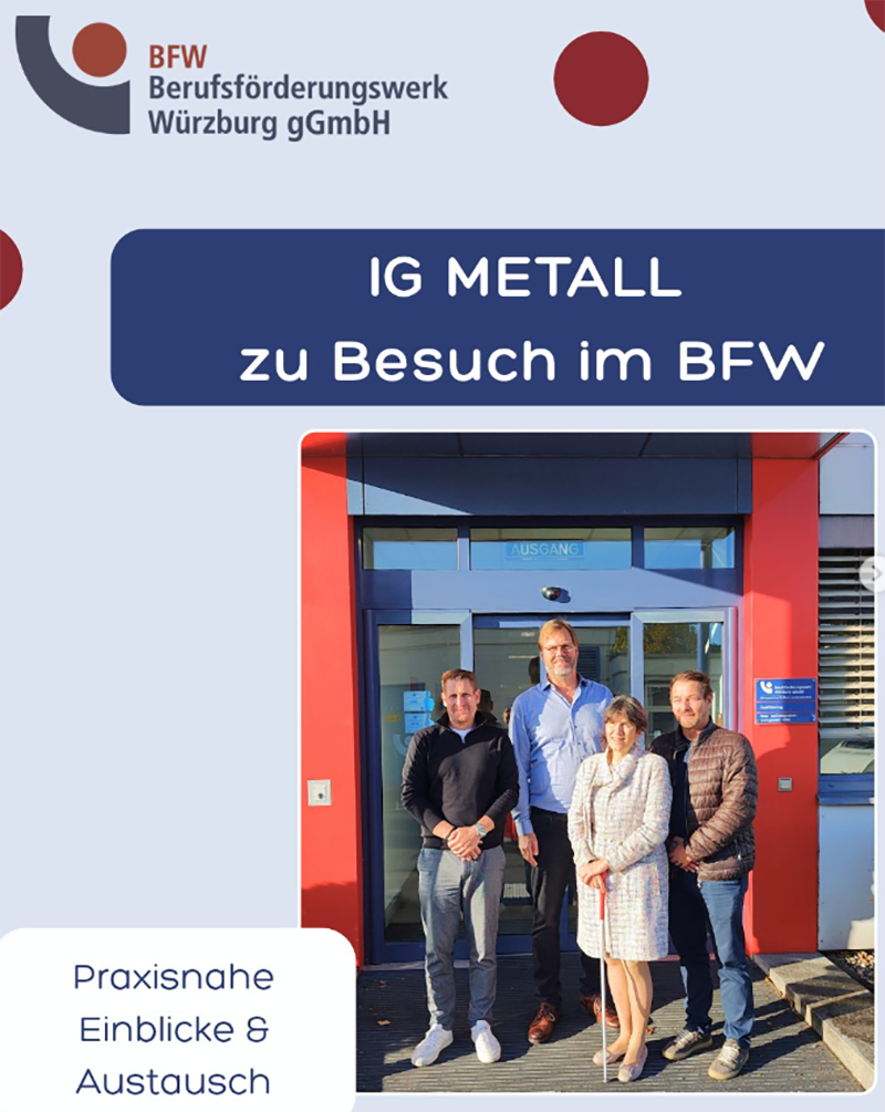 Foto der Besucher mit Geschäftsführerin Judith Faltl und Abteilungsleiter Thomas Schmitt