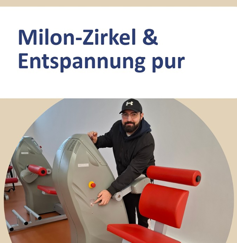 David Pitkowski an einem Trainingsgerät