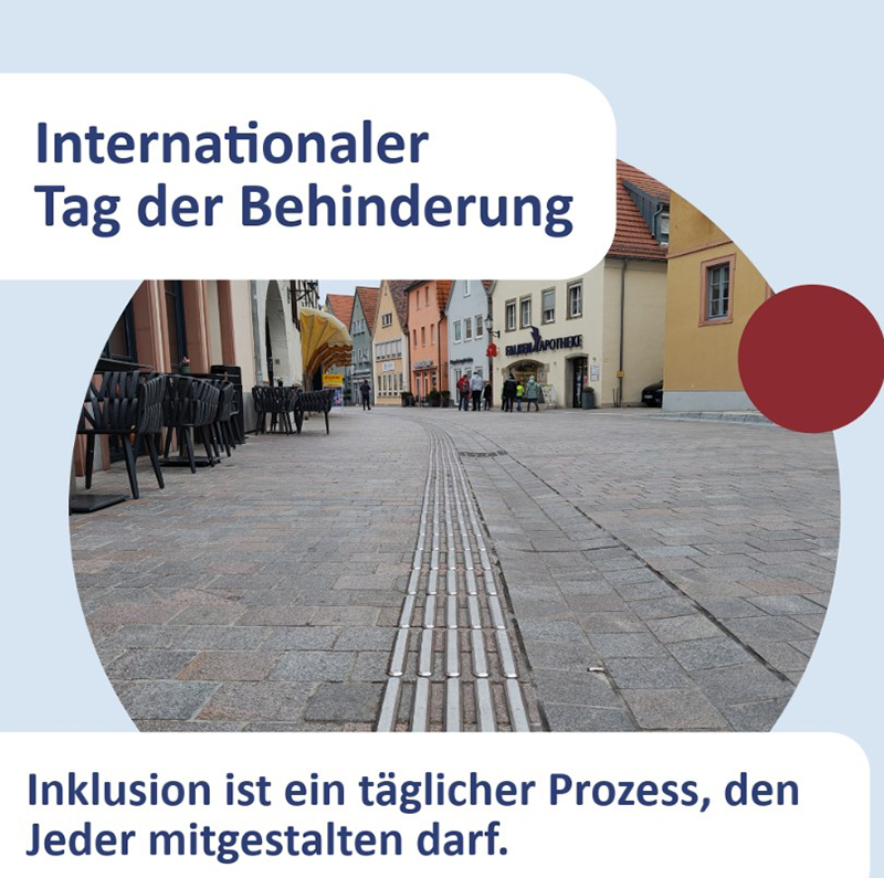 Foto einer Bodenleitlinie